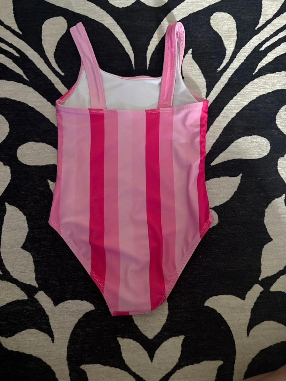 Barbie Pink Striped One-Piece Swimsuit 6/6x